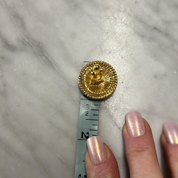 Vintage St. John Monogram Gold Tone Two Cuff Links - Picture 4 of 4